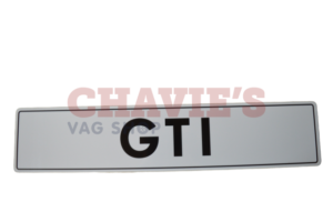 Showroomplaat 'GTI' wit