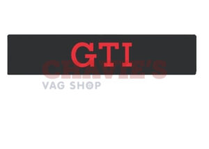 Showroomplaat 'Golf GTI' zwart/rood