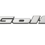 Embleem Golf chroom achterzijde
