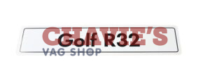 Showroomplaat Golf R32, wit